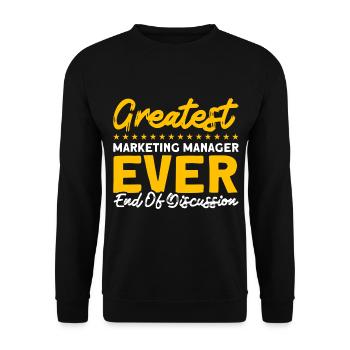 Der Beste Marketing Manager Digitales Marketing - Unisex Pullover - Schwarz - Vorne - Alina (178cm) & Michal (187cm)