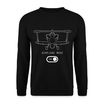 Pilote d’avion Voler Mode de vol An i Cadeau - Sweat-shirt Unisexe - noir - Devant - Alina (178cm) & Michal (187cm)