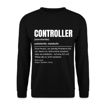 Finanz Controller Rechnungswesen Beruf Idee - Unisex Pullover - Schwarz - Vorne - Alina (178cm) & Michal (187cm)