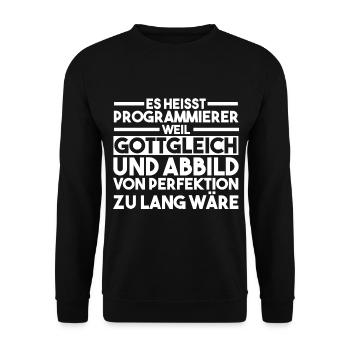 Programmieren Entwickler Coder Programmierer - Unisex Pullover - Schwarz - Vorne - Alina (178cm) & Michal (187cm)