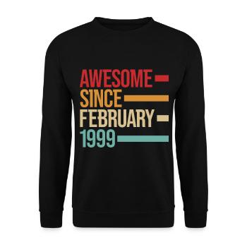 Geburstag génial depuis février 1999 - Sweat-shirt Unisexe - noir - Devant - Alina (178cm) & Michal (187cm)