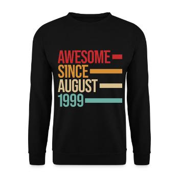 Né génial depuis août 1999 - Sweat-shirt Unisexe - noir - Devant - Alina (178cm) & Michal (187cm)
