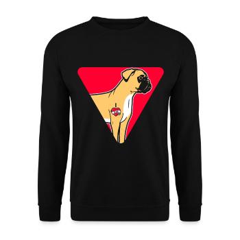 Boxer Dog Father - Unisex Sweatshirt - black - Front - Alina (178cm) & Michal (187cm)