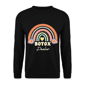 Plastische Chirurgie Botox Dealer - Unisex Pullover - Schwarz - Vorne - Alina (178cm) & Michal (187cm)