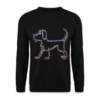 Chien d’eau claire - Sweat-shirt Unisexe - noir - Devant - Alina (178cm) & Michal (187cm)