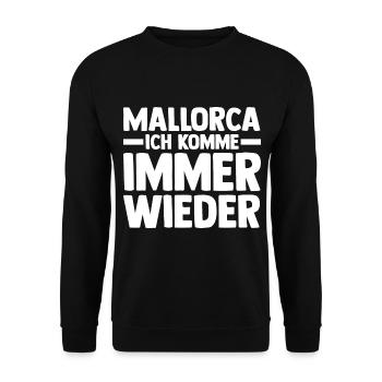 Party Urlaub Mallorca - Unisex Pullover - Schwarz - Vorne - Alina (178cm) & Michal (187cm)