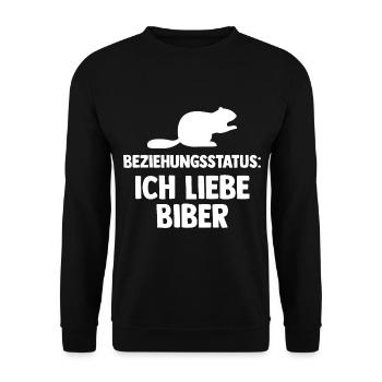 Nagetier Biberliebhaber Biber - Unisex Pullover - Schwarz - Vorne - Alina (178cm) & Michal (187cm)