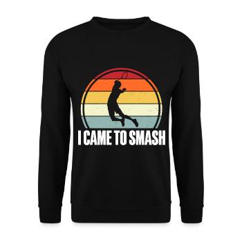 Badminton Federball - Unisex Sweatshirt - black - Front - Alina (178cm) & Michal (187cm)