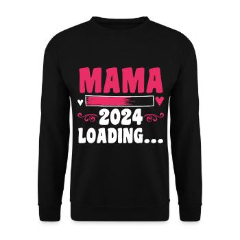 Maman à venir 2024 - Sweat-shirt Unisexe - noir - Devant - Alina (178cm) & Michal (187cm)