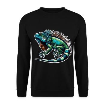 Leguan - Unisex Pullover - Schwarz - Vorne - Alina (178cm) & Michal (187cm)