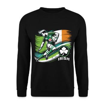 Maillot de Rugby Irlande - Sweat-shirt Unisexe - noir - Devant - Alina (178cm) & Michal (187cm)