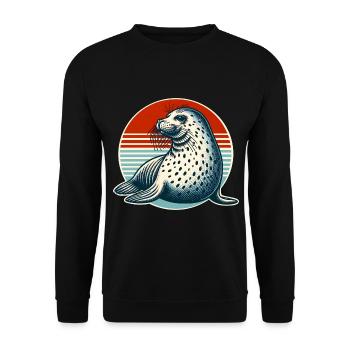 Seal seal - Unisex Sweatshirt - black - Front - Alina (178cm) & Michal (187cm)