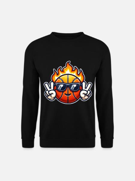Basketball Flames Ball Fire - Unisex Sweatshirt - black