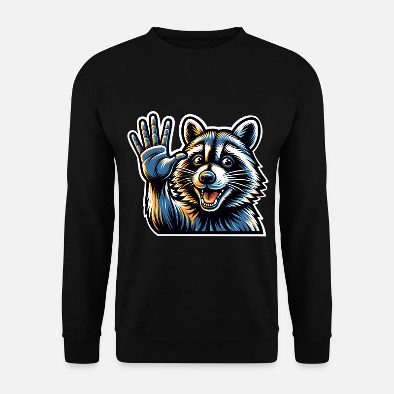 Raccoon - Unisex Sweatshirt - black