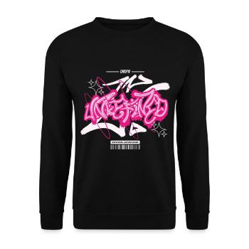 Streetwear Urban Graffiti - Unisex Sweatshirt - black - Front - Alina (178cm) & Michal (187cm)