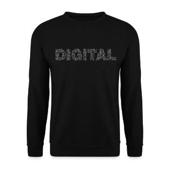 Digital from zeros and ones - Unisex Sweatshirt - black - Front - Alina (178cm) & Michal (187cm)