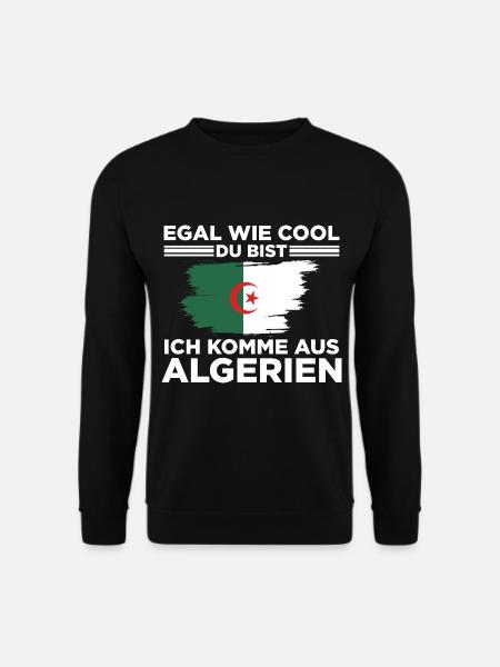 Algerier Algerische Flagge Algeria Amazigh L'alger - Unisex Pullover - Schwarz