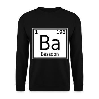 Fagottspieler Musik Periodensystem Fagott - Unisex Pullover - Schwarz - Vorne - Alina (178cm) & Michal (187cm)