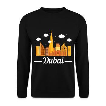 Dubai Vereinigte Arabische Emirate The Palm - Unisex Pullover - Schwarz - Vorne - Alina (178cm) & Michal (187cm)