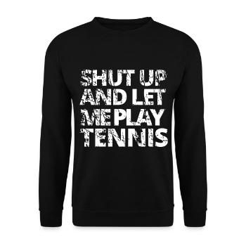 tennis / tennis / joueur de tennis / jeu de tennis - Sweat-shirt Unisexe - noir - Devant - Alina (178cm) & Michal (187cm)