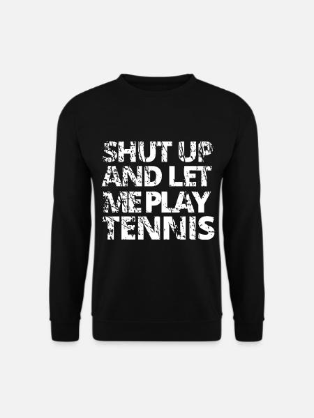 tennis / Tennis / Tennis spieler / Tennis Spielen - Unisex Pullover - Schwarz
