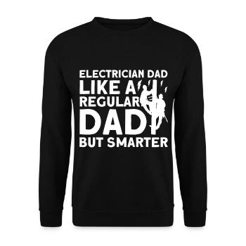 Klug Père Électricien Père Famille - Sweat-shirt Unisexe - noir - Devant - Alina (178cm) & Michal (187cm)