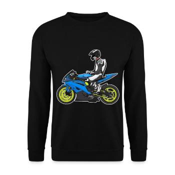 Moto Lifestyle / Moto / Moto motard - Sweat-shirt Unisexe - noir - Devant - Alina (178cm) & Michal (187cm)