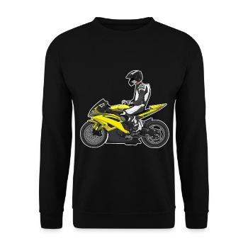 Motorcycle Lifestyle / Motorcycle / Motorcycle biker - Unisex Sweatshirt - black - Front - Alina (178cm) & Michal (187cm)