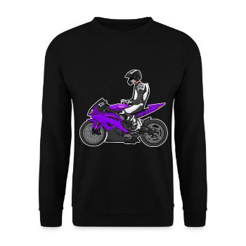 Motorcycle Lifestyle / Motorcycle / Motorcycle biker - Unisex Sweatshirt - black - Front - Alina (178cm) & Michal (187cm)