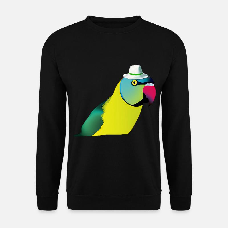 Indian ring-necked parrot - Unisex Sweatshirt - black