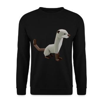 Polygon Frettchen - Unisex Pullover - Schwarz - Vorne - Alina (178cm) & Michal (187cm)