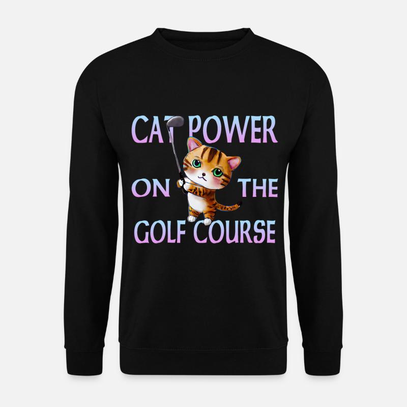 Chat de golf - Sweat-shirt Unisexe - noir