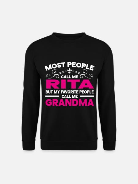 Rita Name Funny Personalized Grandma - Unisex Sweatshirt - black