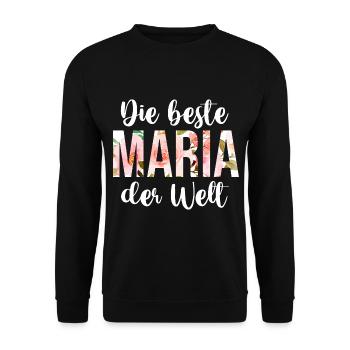 Maria - Unisex Pullover - Schwarz - Vorne - Alina (178cm) & Michal (187cm)