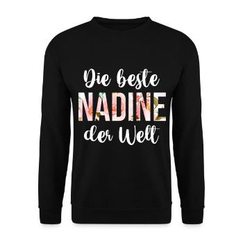 Nadine - Unisex Pullover - Schwarz - Vorne - Alina (178cm) & Michal (187cm)