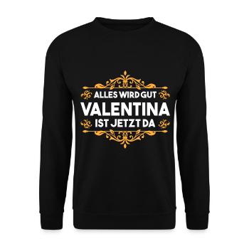Valentina - Unisex Pullover - Schwarz - Vorne - Alina (178cm) & Michal (187cm)
