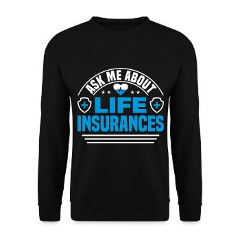 Insurance Salesman Insurance Agent - Unisex Sweatshirt - black - Front - Alina (178cm) & Michal (187cm)
