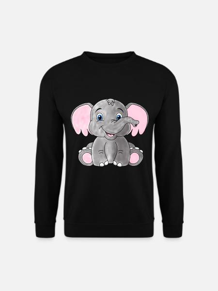 Baby Elefant - Unisex Pullover - Schwarz