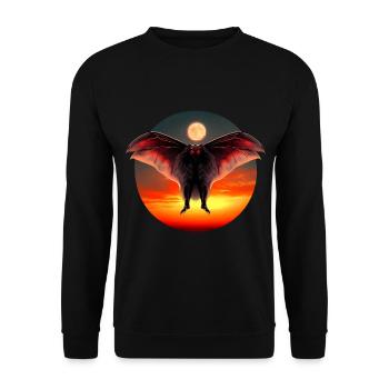 Mothman at sunset - Unisex Sweatshirt - black - Front - Alina (178cm) & Michal (187cm)