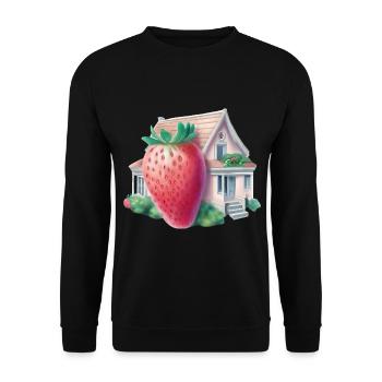 Erdbeerhaus - Unisex Pullover - Schwarz - Vorne - Alina (178cm) & Michal (187cm)