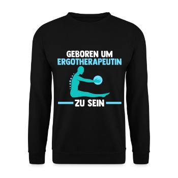 Ergotherapie Ergotherapeutin - Unisex Pullover - Schwarz - Vorne - Alina (178cm) & Michal (187cm)