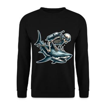 Tauchen Taucher - Unisex Pullover - Schwarz - Vorne - Alina (178cm) & Michal (187cm)