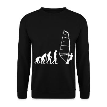Windsurfer Surf Windsurf Geschenk Windsurfing - Unisex Pullover - Schwarz - Vorne - Alina (178cm) & Michal (187cm)