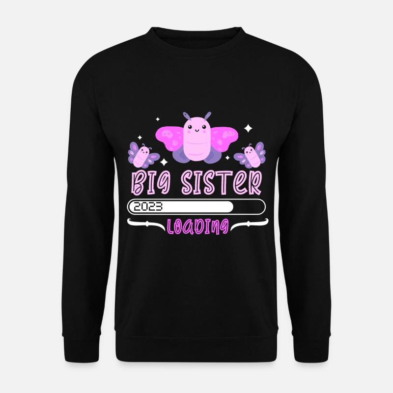 Big Sister Loading 2023 Schwangere - Unisex Pullover - Schwarz