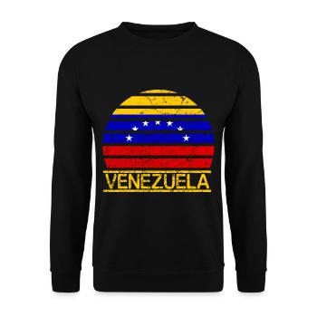 Venezuela Flag - Unisex Sweatshirt - black - Front - Alina (178cm) & Michal (187cm)