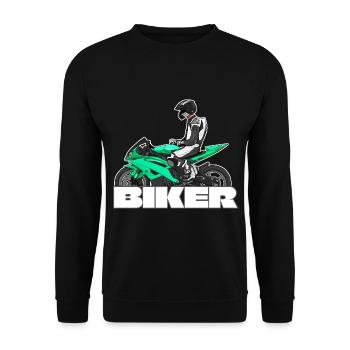 Motorcycle Lifestyle / Motorcycle / Motorcycles biker - Unisex Sweatshirt - black - Front - Alina (178cm) & Michal (187cm)