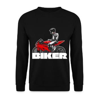 Motorcycle Lifestyle / Motorcycle / Motorcycles biker - Unisex Sweatshirt - black - Front - Alina (178cm) & Michal (187cm)