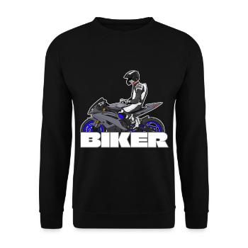 Motorcycle Lifestyle / Motorcycle / Motorcycles biker - Unisex Sweatshirt - black - Front - Alina (178cm) & Michal (187cm)