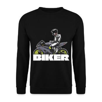 Motorcycle Lifestyle / Motorcycle / Motorcycles biker - Unisex Sweatshirt - black - Front - Alina (178cm) & Michal (187cm)