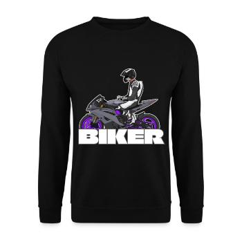 Motorcycle Lifestyle / Motorcycle / Motorcycles biker - Unisex Sweatshirt - black - Front - Alina (178cm) & Michal (187cm)